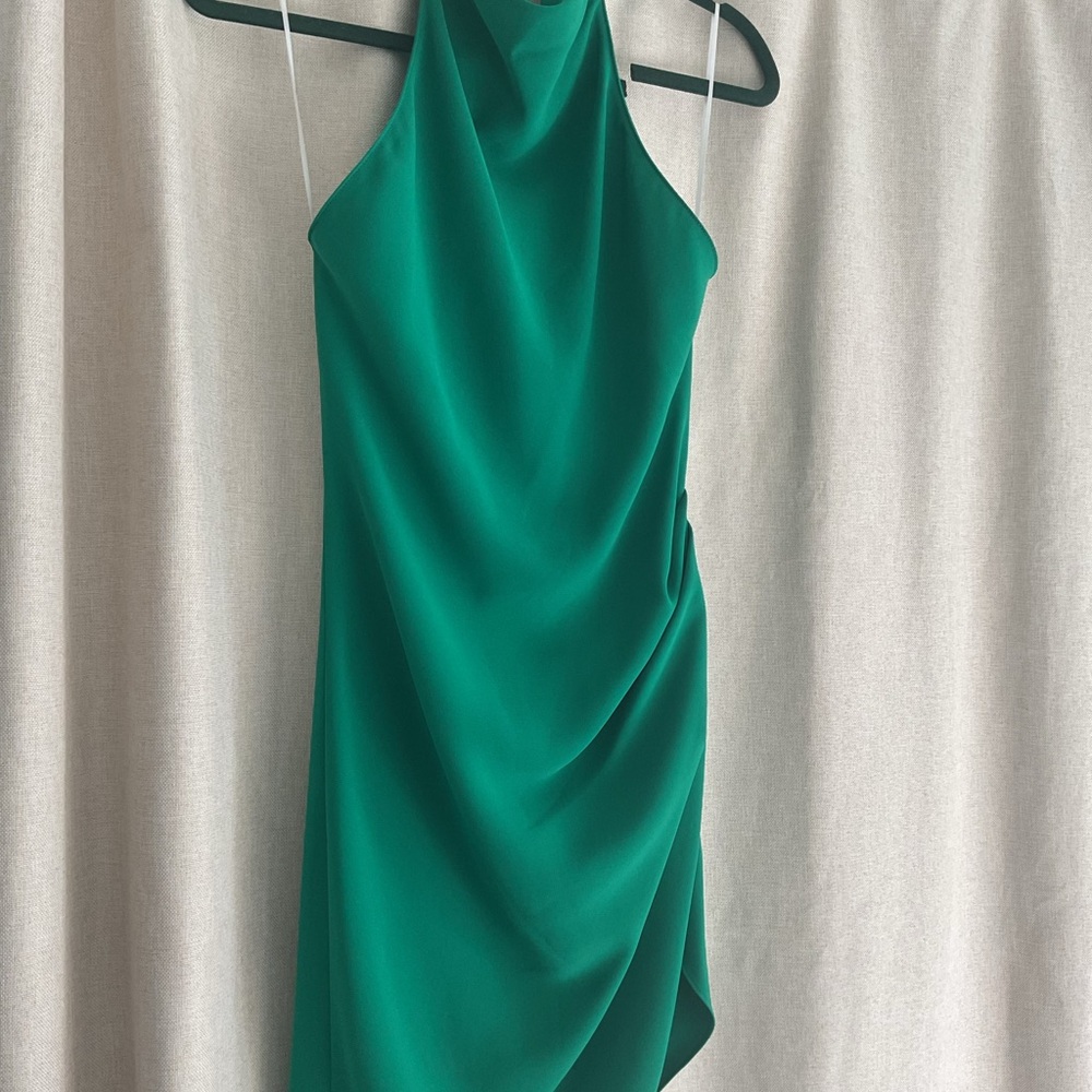 Amanda Uprichard Asymmetrical Green Dress